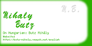 mihaly butz business card